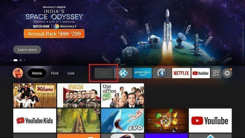 firestick home screen