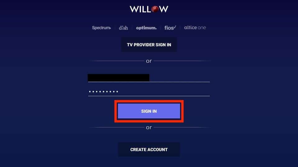 willow tv free stream