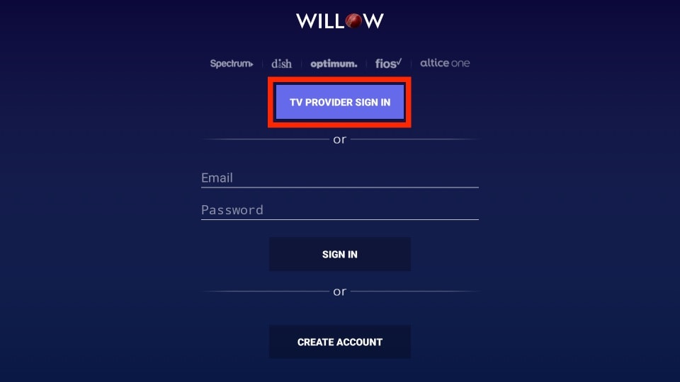 Willow cricket on sale tv guide