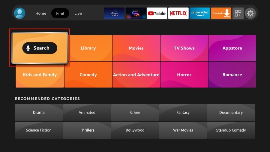 firestick search