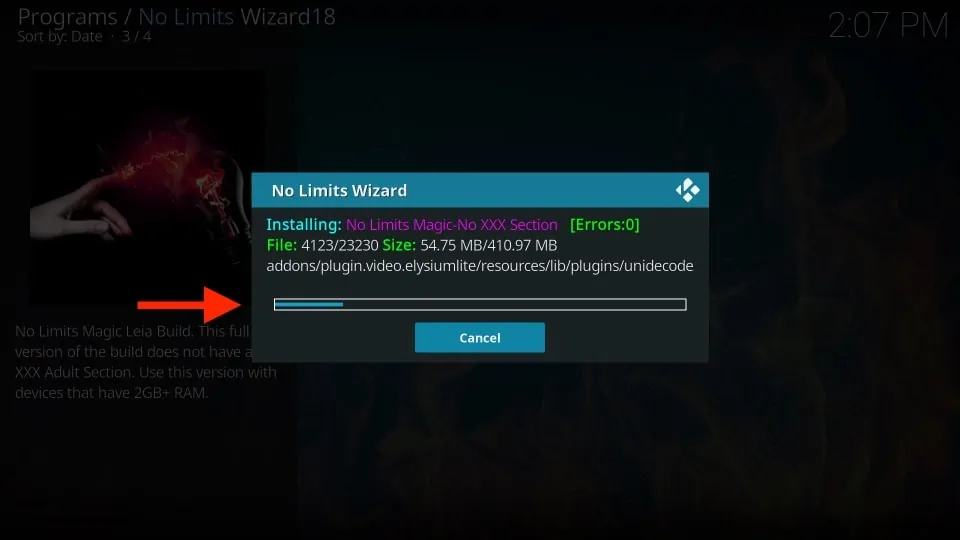 kodi no limits