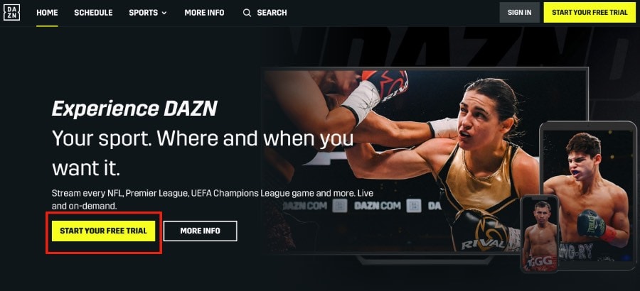 dazn website