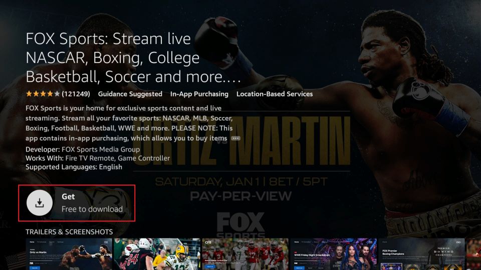install fox sports on firestick
