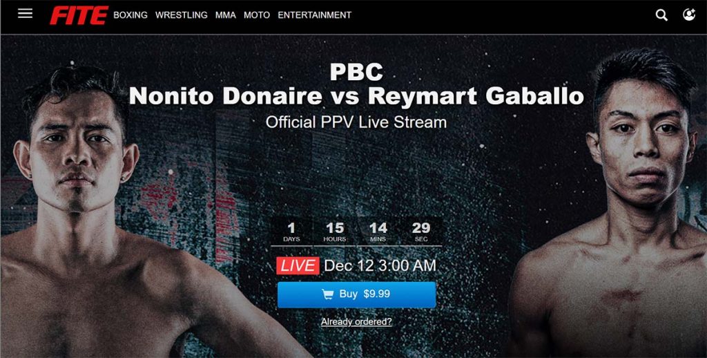 Nonito Donaire vs Reymart Gaballo in the UK