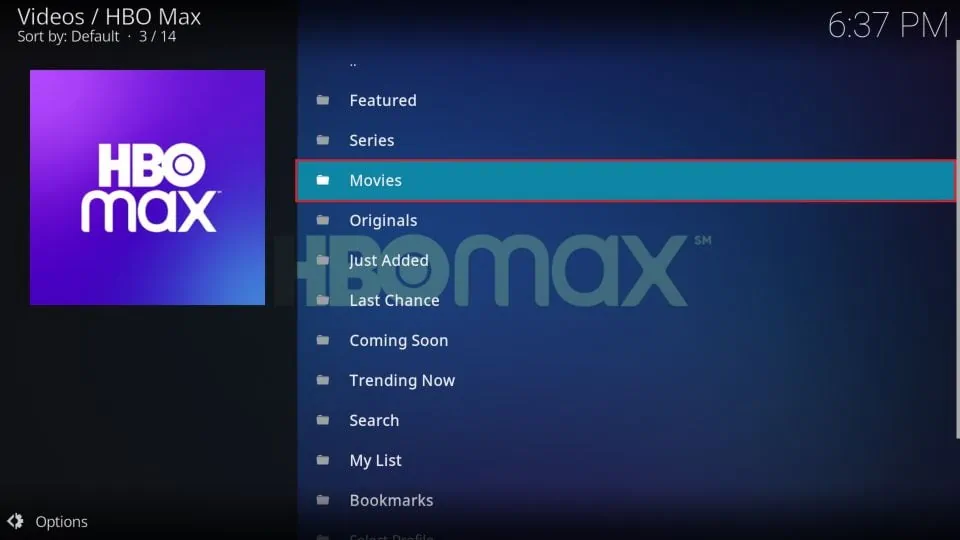 hbo max kodi addon click movies