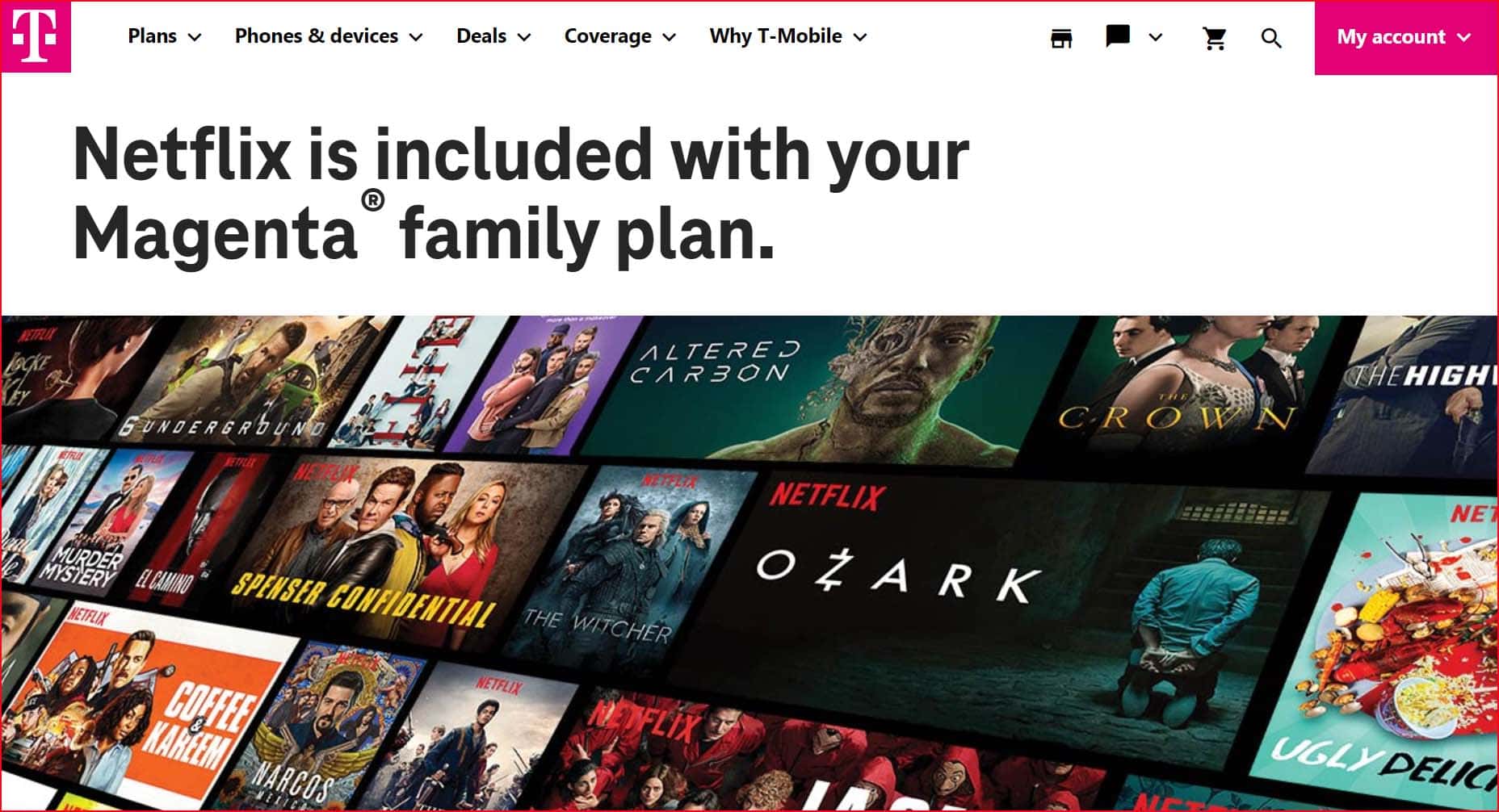 how to get free netflix with my t mobile account
