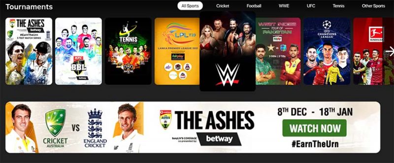 how to watch Ashes 2021 on firestick for free