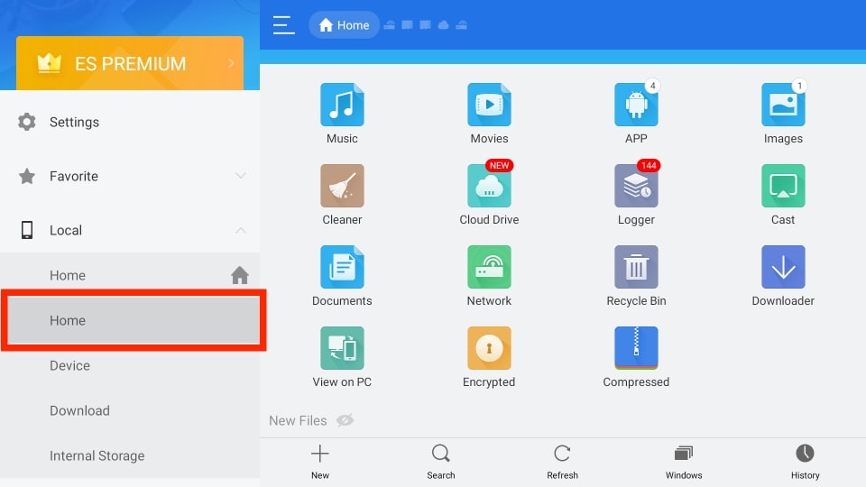 Copy APK file in FireStick folder