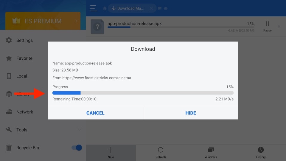 es file explorer firestick app