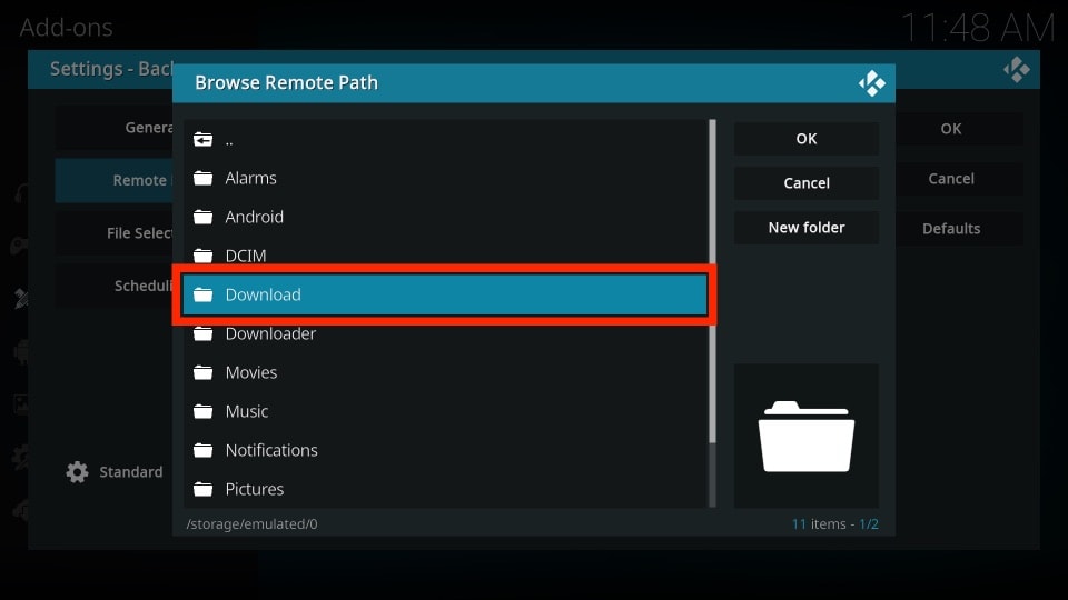 how to reset kodi on fire tv