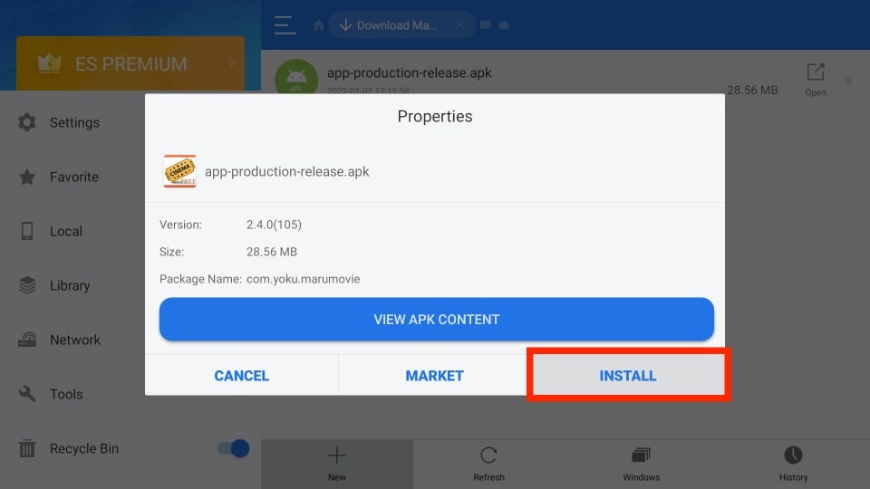 sideload apps on firestick with es file explorer