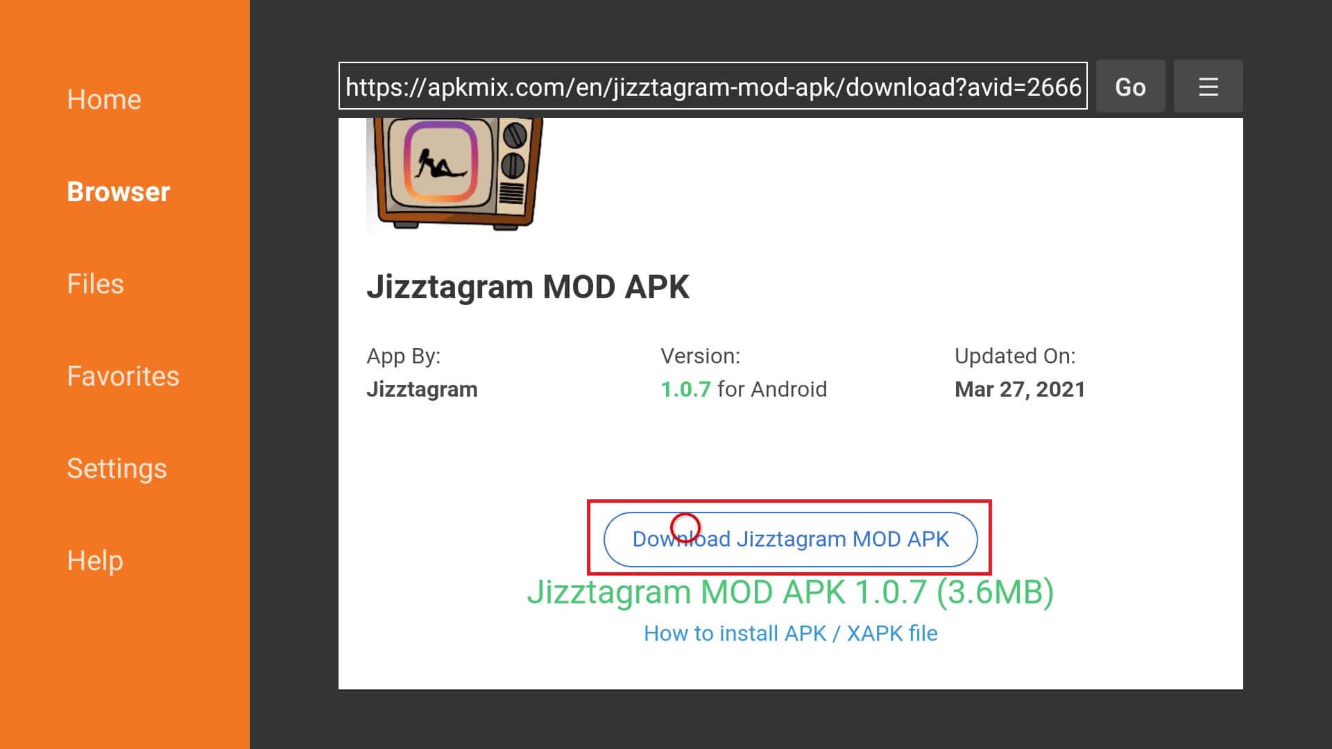 download jizztagram apk