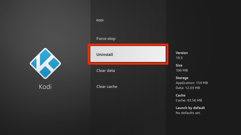 uninstall kodi on fire tv stick