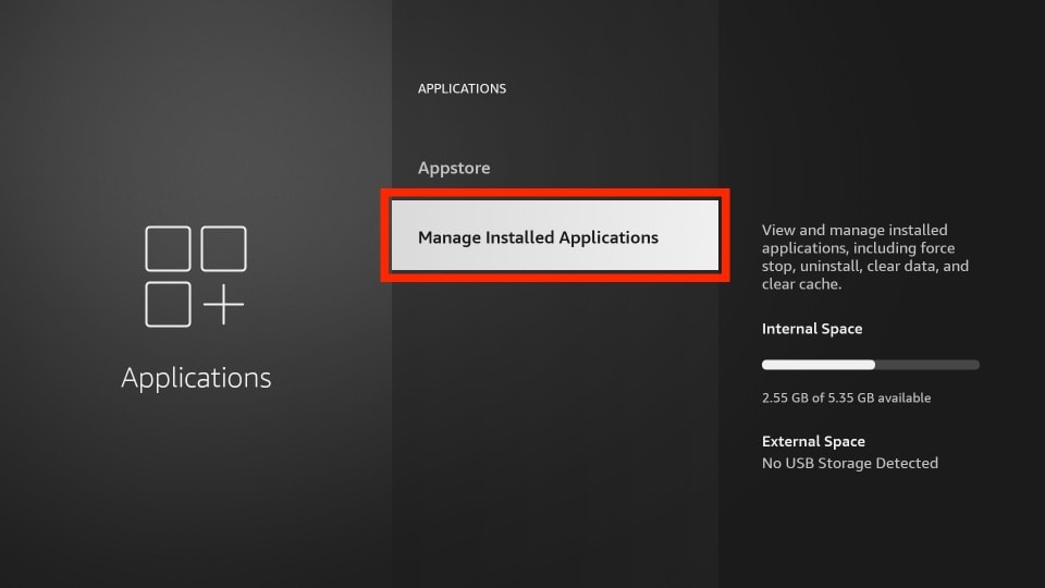 manage installed applications