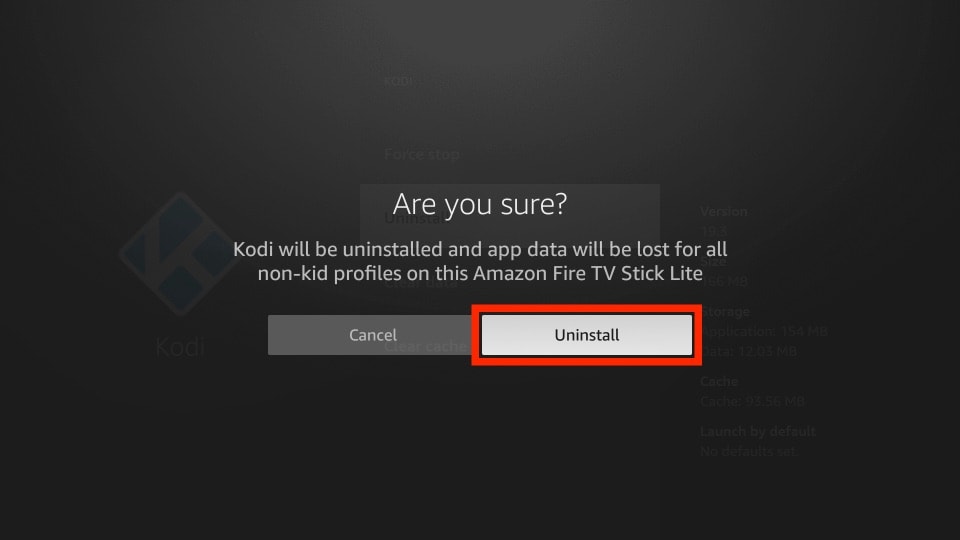 how to remove Kodi from FireStick