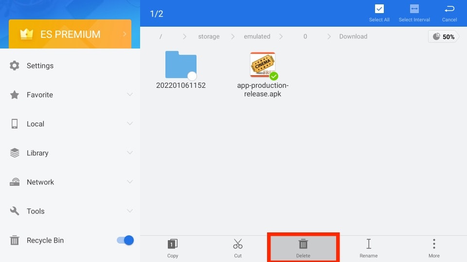 clean up firestick with es file explorer