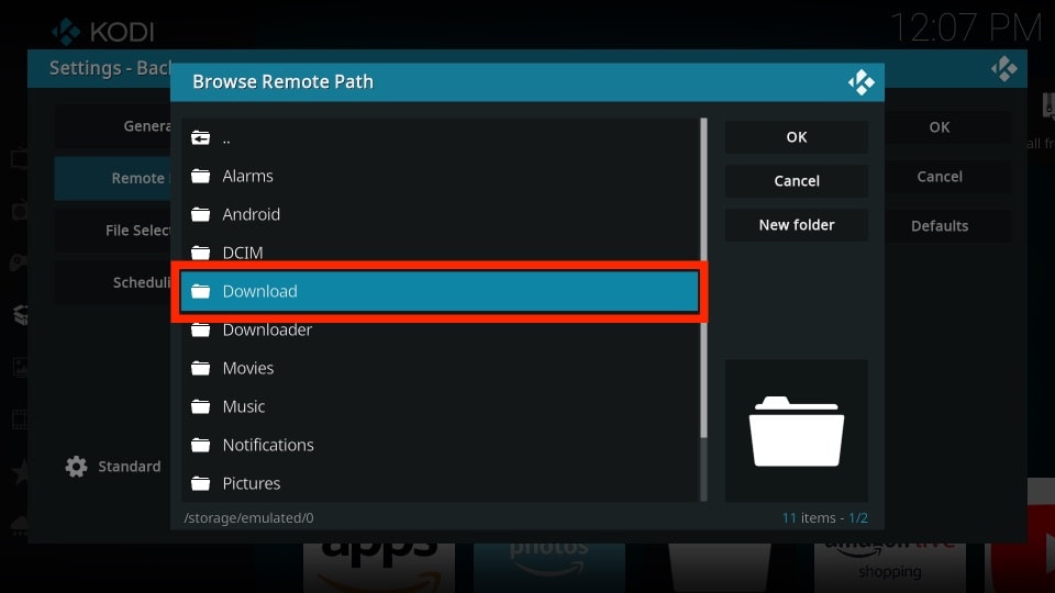 how to reset kodi on firestick