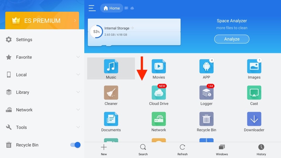 es file explorer sideload apk from computer
