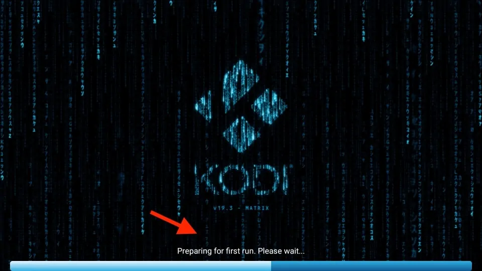 open kodi after resetting