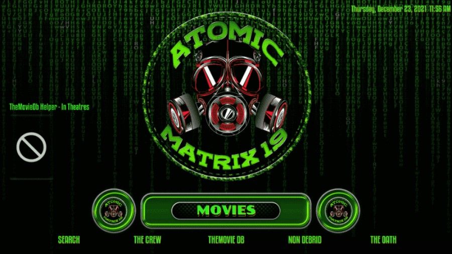 install atomic matrix kodi build