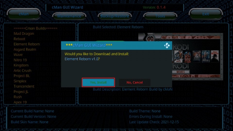element reborn kodi build guide