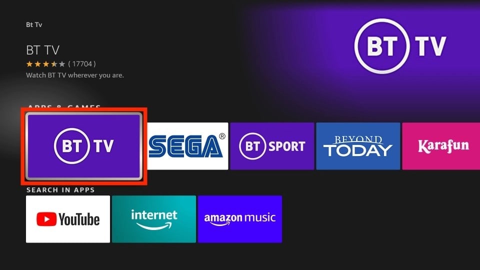 bt sport app on firestick