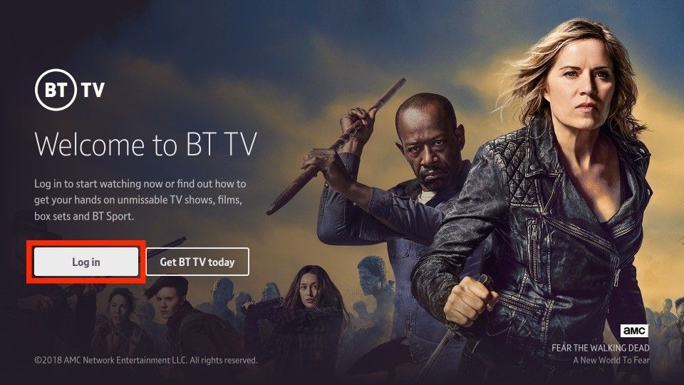 how to log in bt tv app on firestick