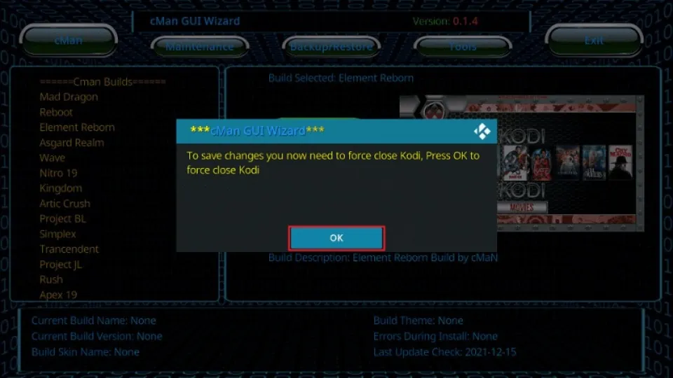 kodi element reborn build 