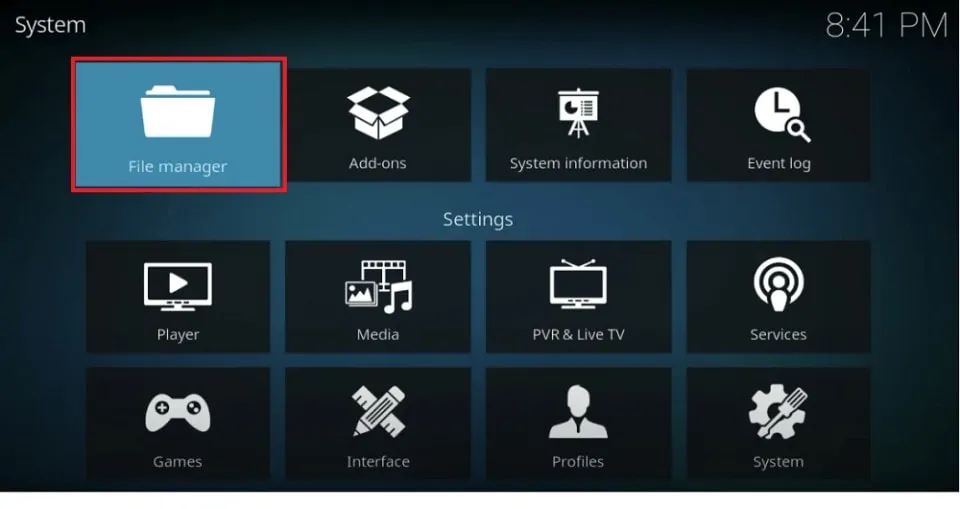 kodi file manager