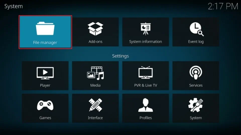 kodi file manager