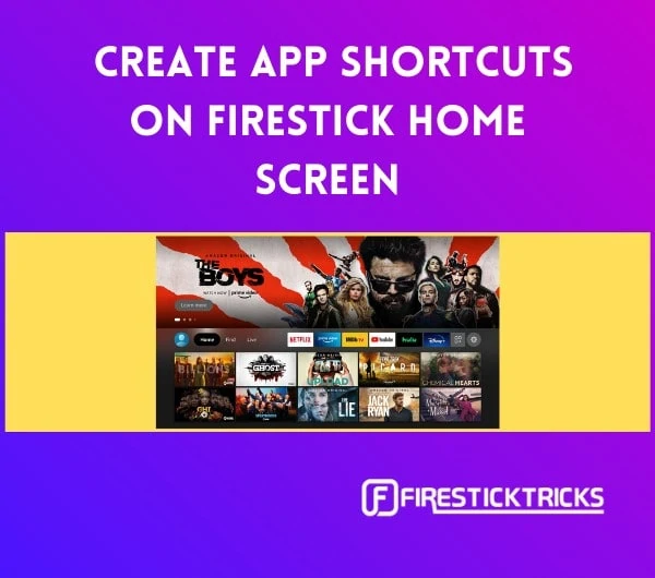 how to create app shortcuts on firestick home screen