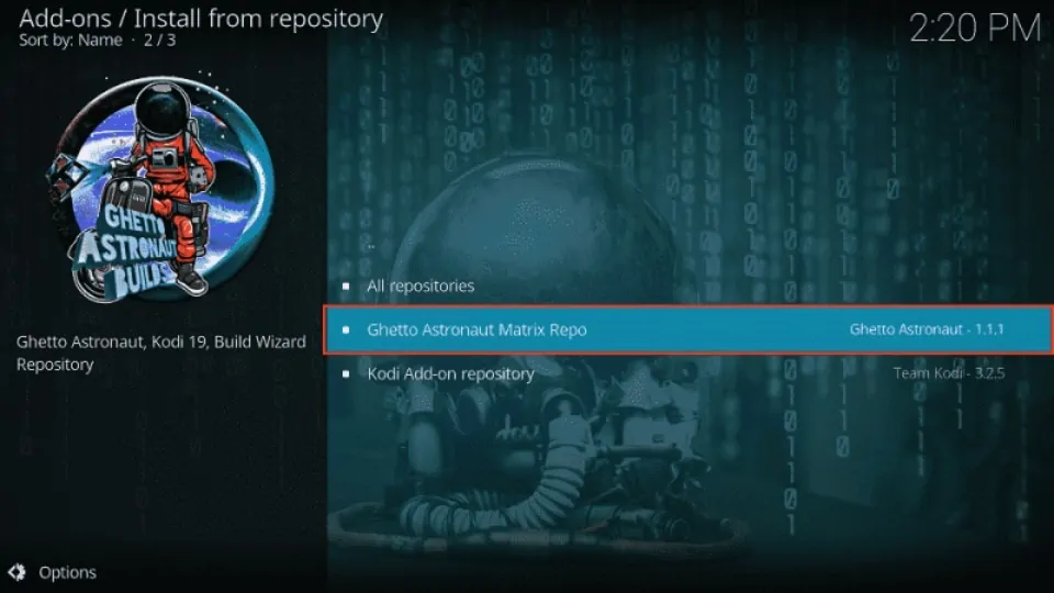 Neuromancer on kodi