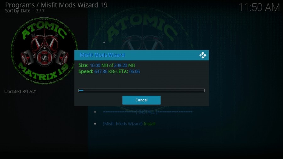 kodi atomic build