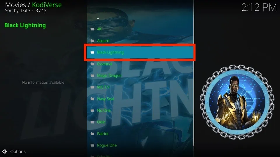 use kodiverse kodi addon