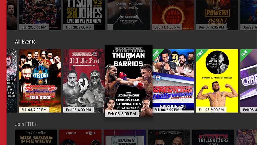 find thurman vs. barrios fight on firestick