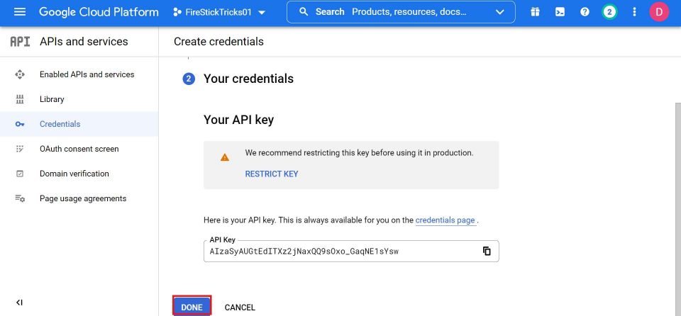 How to Create a Personal YouTube API Key