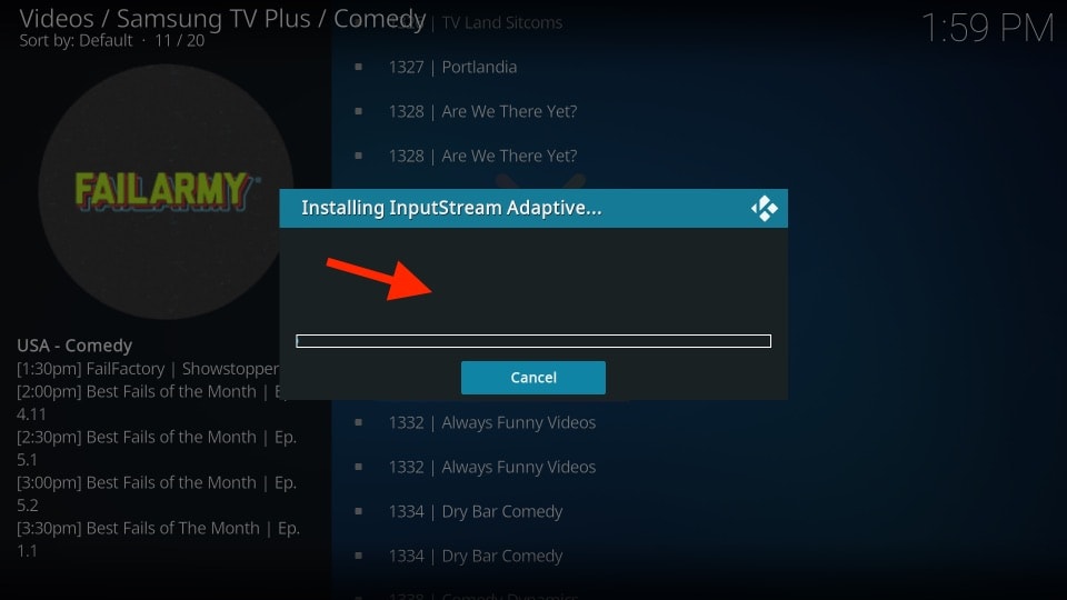 samsung tv plus on kodi