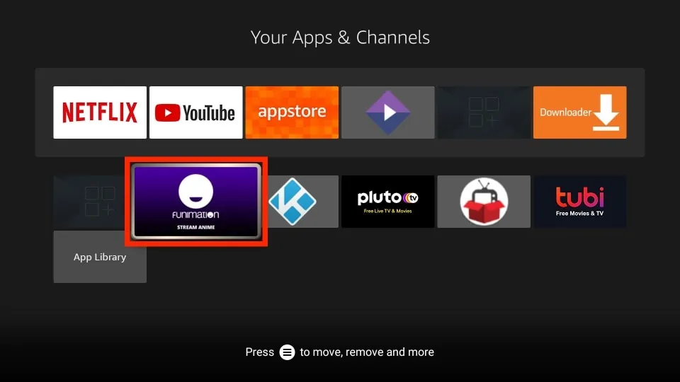 launch funimation on firestick