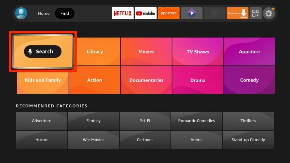 search on firestick