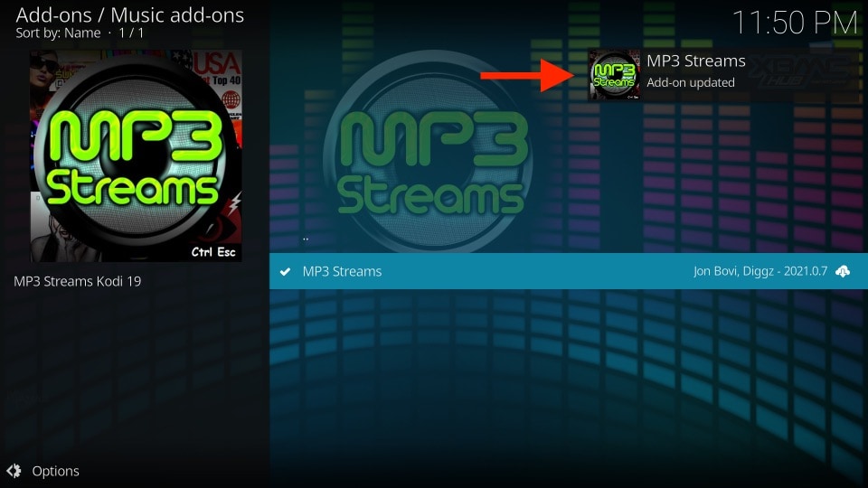 how to install mp3 streams kodi addon