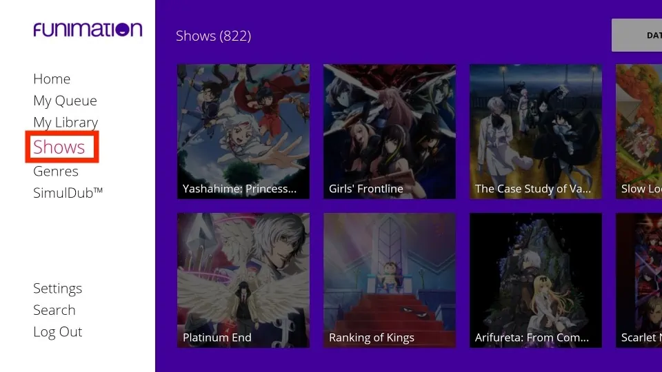 funimation shows