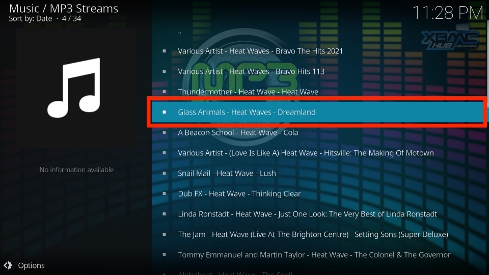 mp3 streams kodi addon on firestick