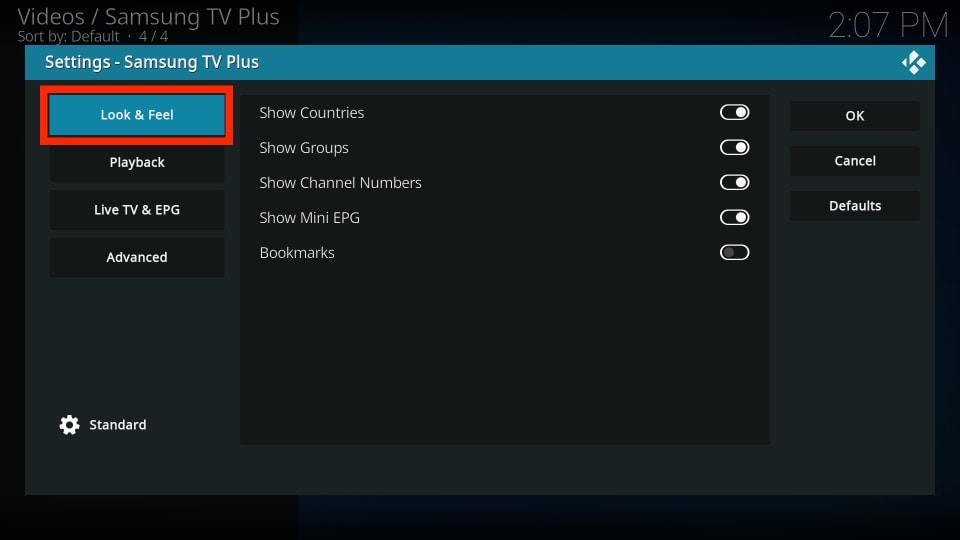 samsung tv plus on kodi