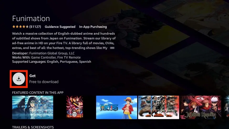 download funimation on firestick