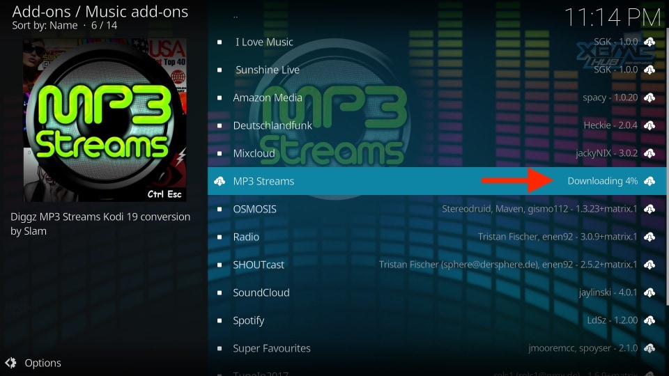 mp3 streams addon on firestick