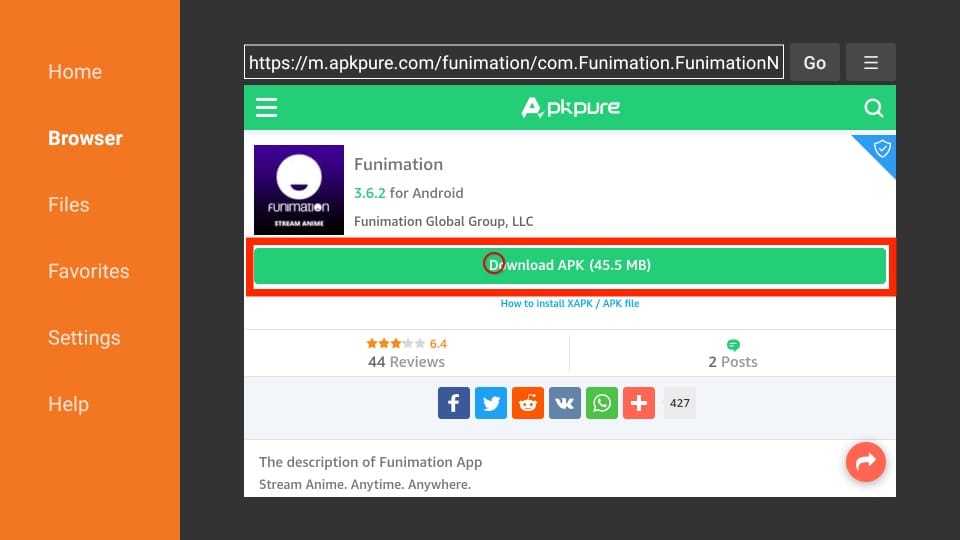 download funimation apk