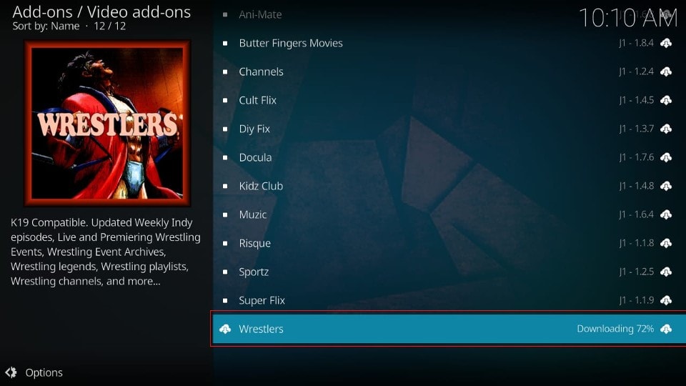 wrestling kodi addon