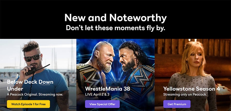 watch WWE WrestleMania on peacock