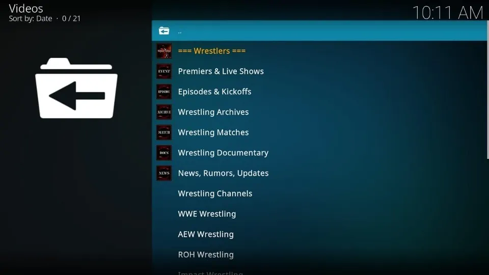 how to use wrestlers kodi addon