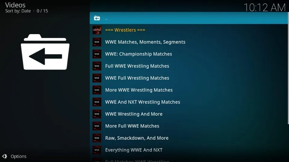 wrestlers addon on kodi